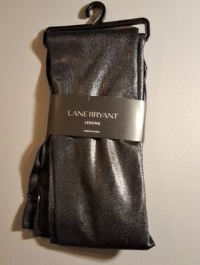 Lane Bryant Black Shimmer Leggings